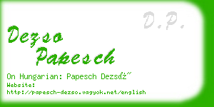 dezso papesch business card